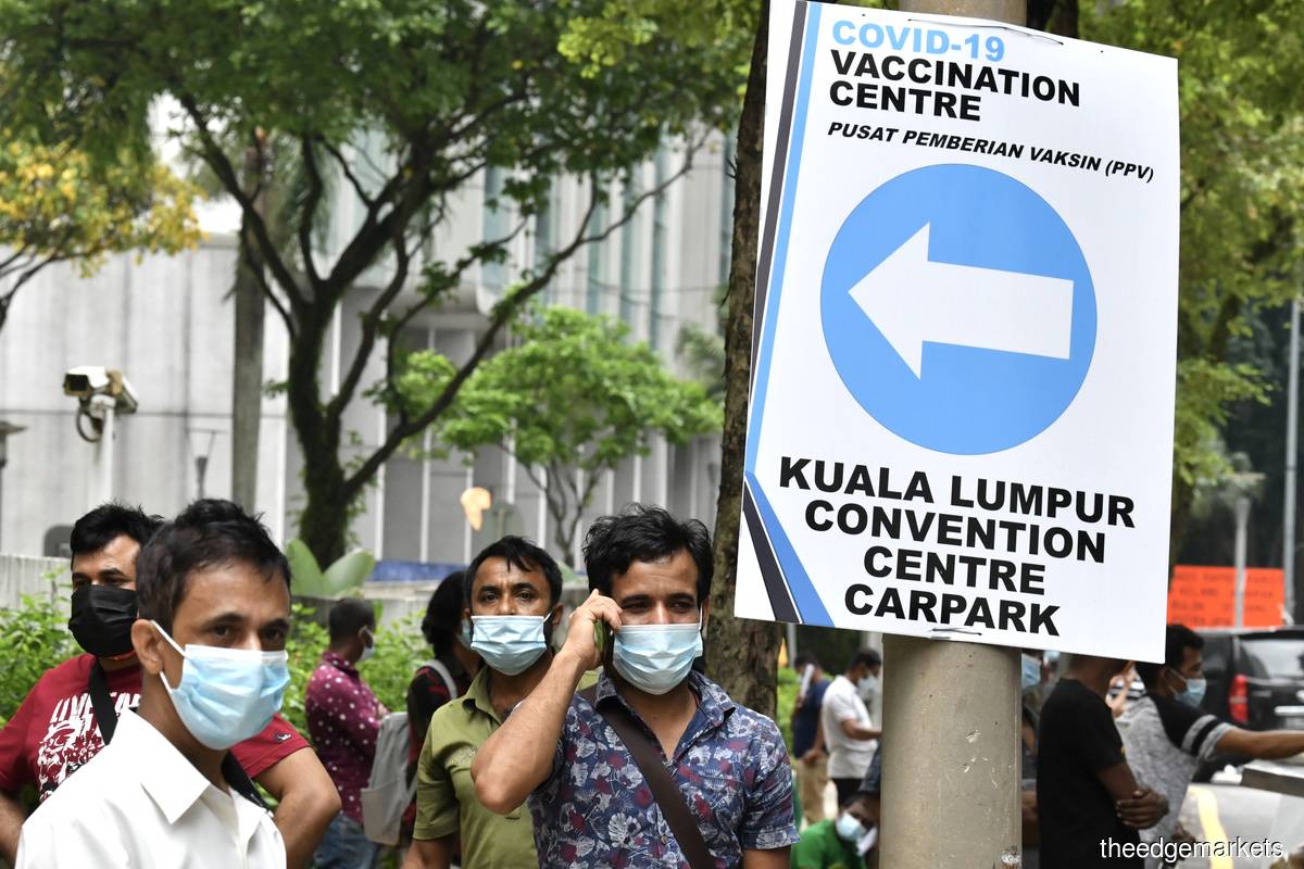 'New recruits of foreign workers will take time, while these foreign workers (who are already in the country) have completed their vaccination (against Covid-19) and can start working in two weeks from now,' said Hamzah. (Photo by Sam Fong/The Edge)